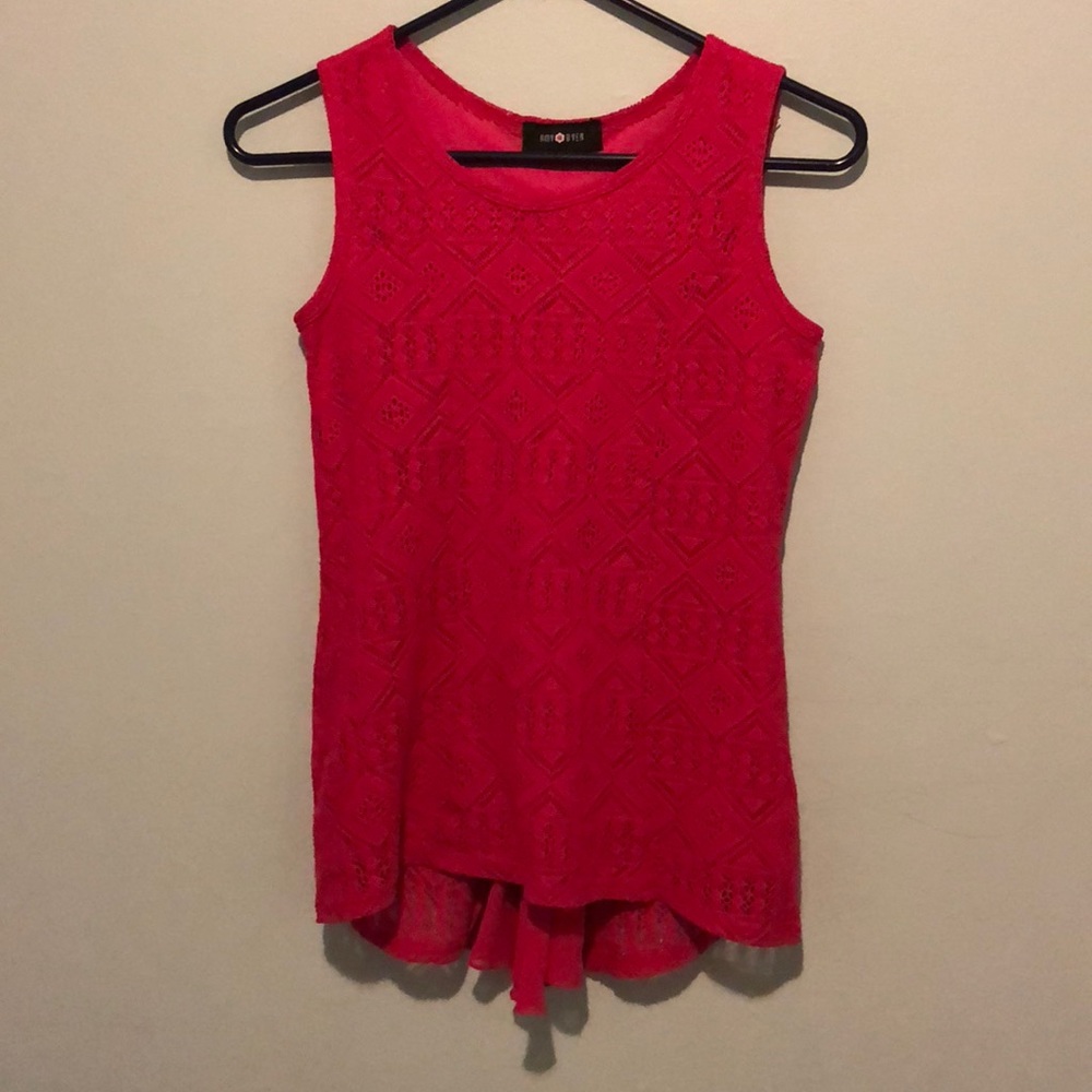 Flowy lace tank top